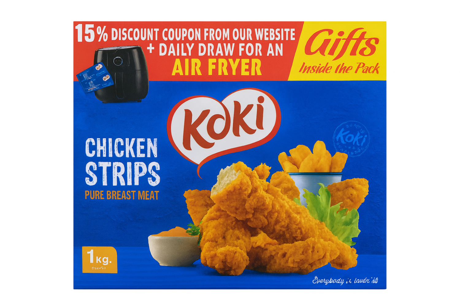 كوكي ستربس دجاج - 1 كجم