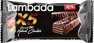 بسكوت لمبادا مغطي بالشيكولاتة