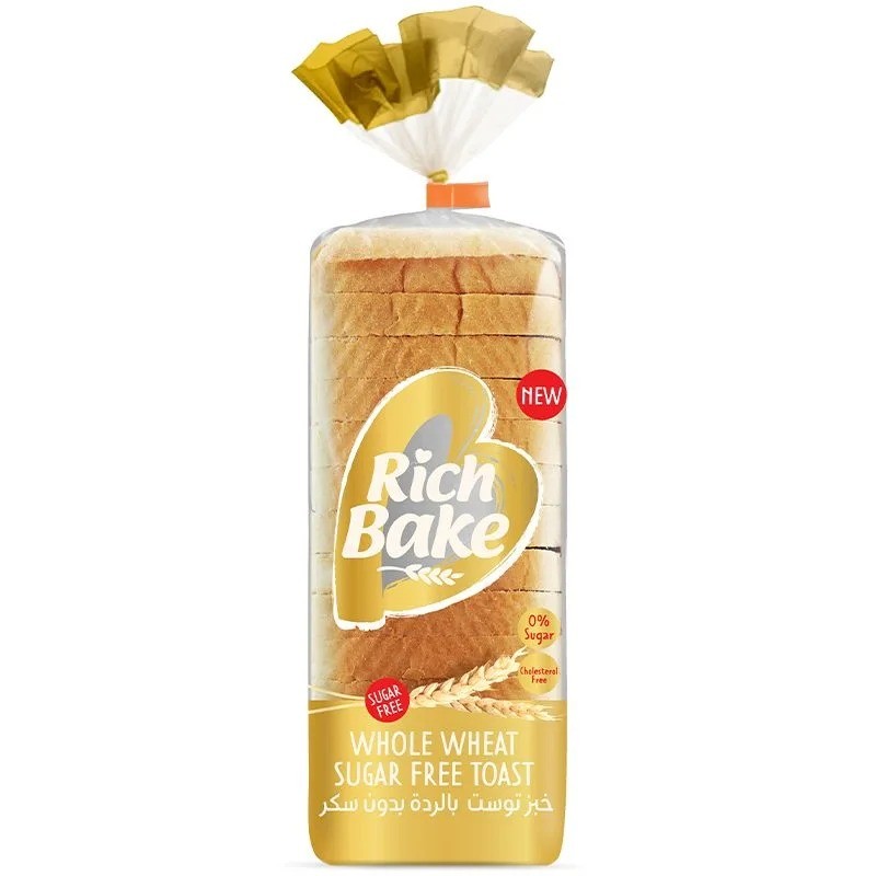 خبز توست بالردة بدون سكر ريتش بيك - 500جم