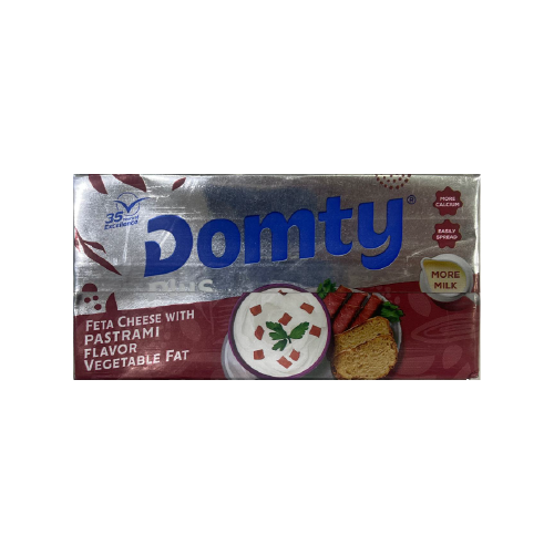 دومتي بلس جبن فيتا بطعم البسطرمة نباتي الدهن-250 جرام