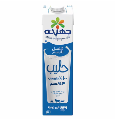 لبن جهينة كامل الدسم - 1 لتر