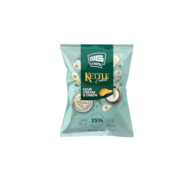 بيج شيبس بطعم الساور كريم والبصل-85جرام